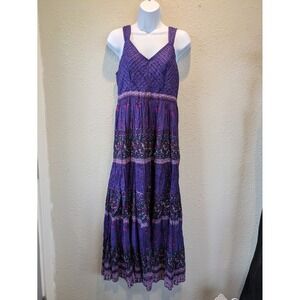 Phool Floral‎ Print Maxi Dress Sundress boho ditsy floral tiered cotton vintage
